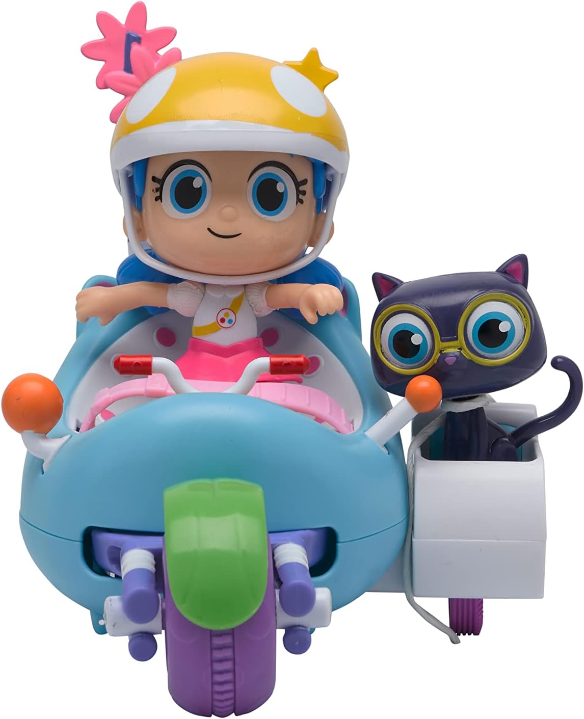 True and The Rainbow Kingdom Figurines - True's Strawberry Racer with True and Bartleby Cute Colourful Articulated Figures and Toy Race Car - Ages 3+, Blue