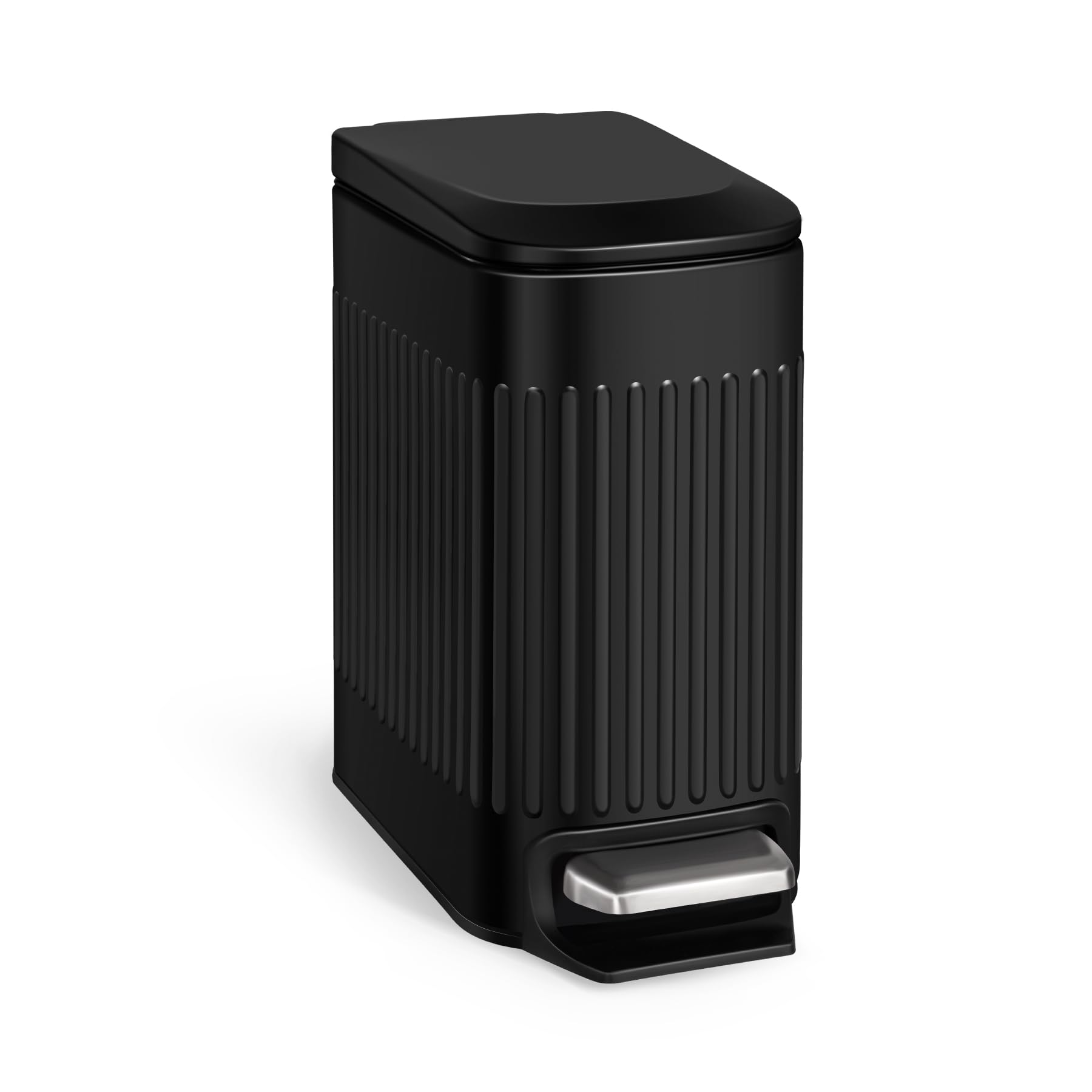 Snapklik.com : Cesun Small Black Bathroom Trash Can, 1.6 Gallon Small ...