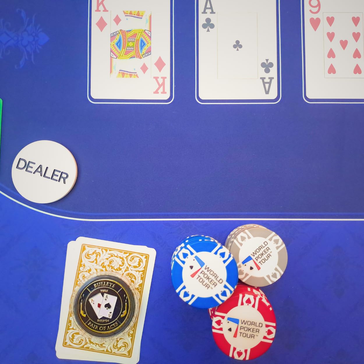Card Guard Poker Bullets - Protège-Carte Or - Diamètre 40mm - Accessoire Poker Professionnel - Cadeau Joueur