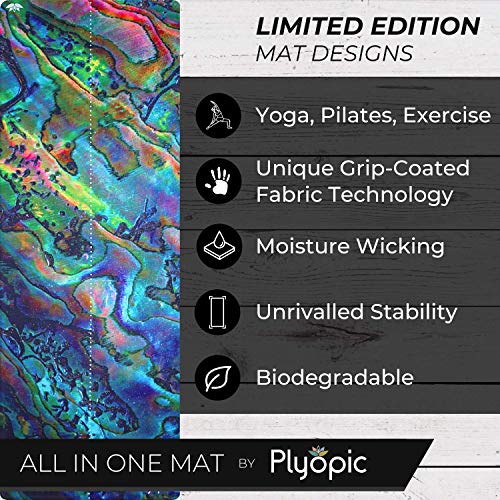 image for Plyopic All-In-One Yoga Mat | Luxury Sweat-Grip Mat/Towel Combo | Eco-