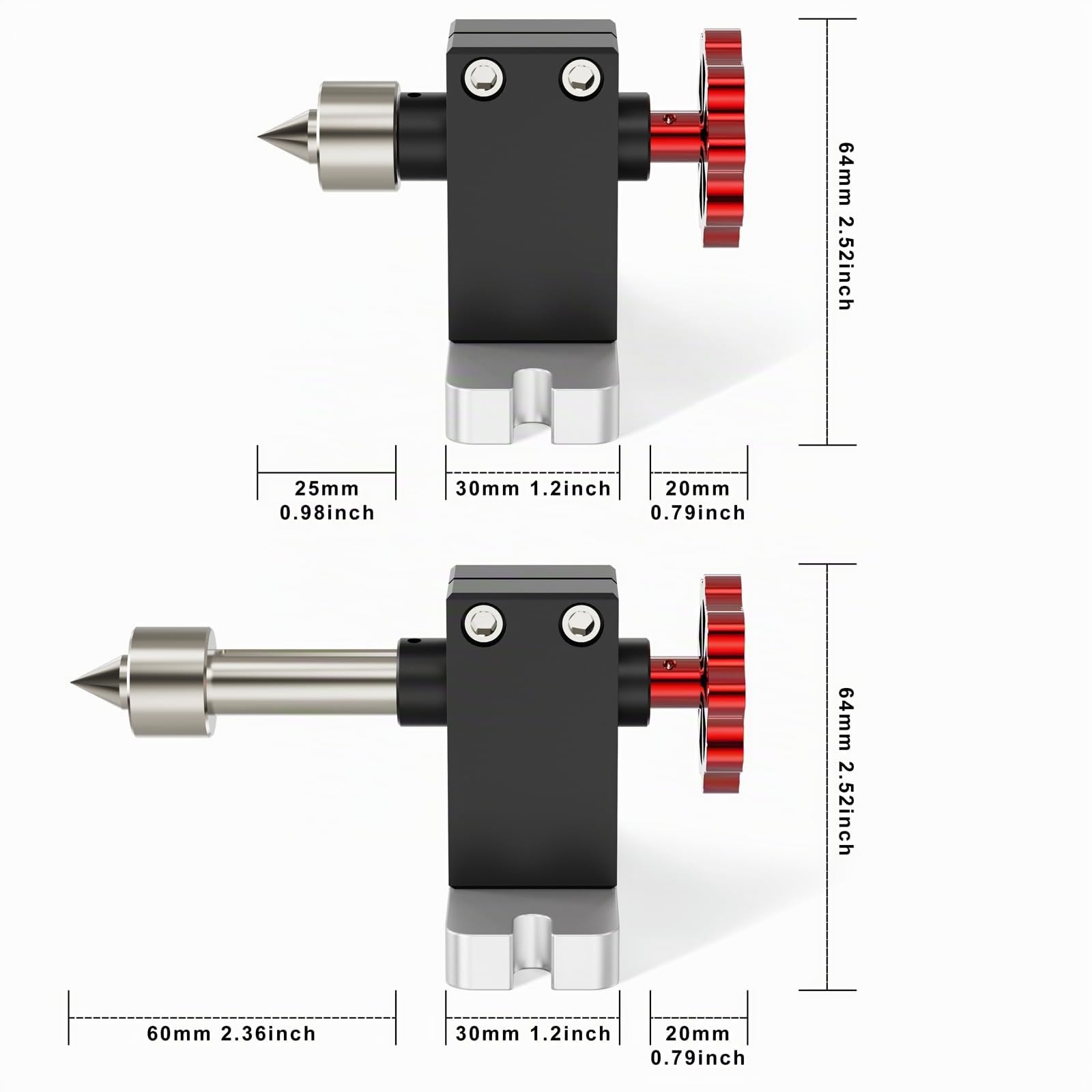 Twotrees TTC 450 CNC eje giratorio, 4-60 mm Chuck, cuarto eje 360° Rotary Kit adecuado para TTC450 y la mayoría de fresadoras CNC, para el tallado de latas cilíndricas objetos