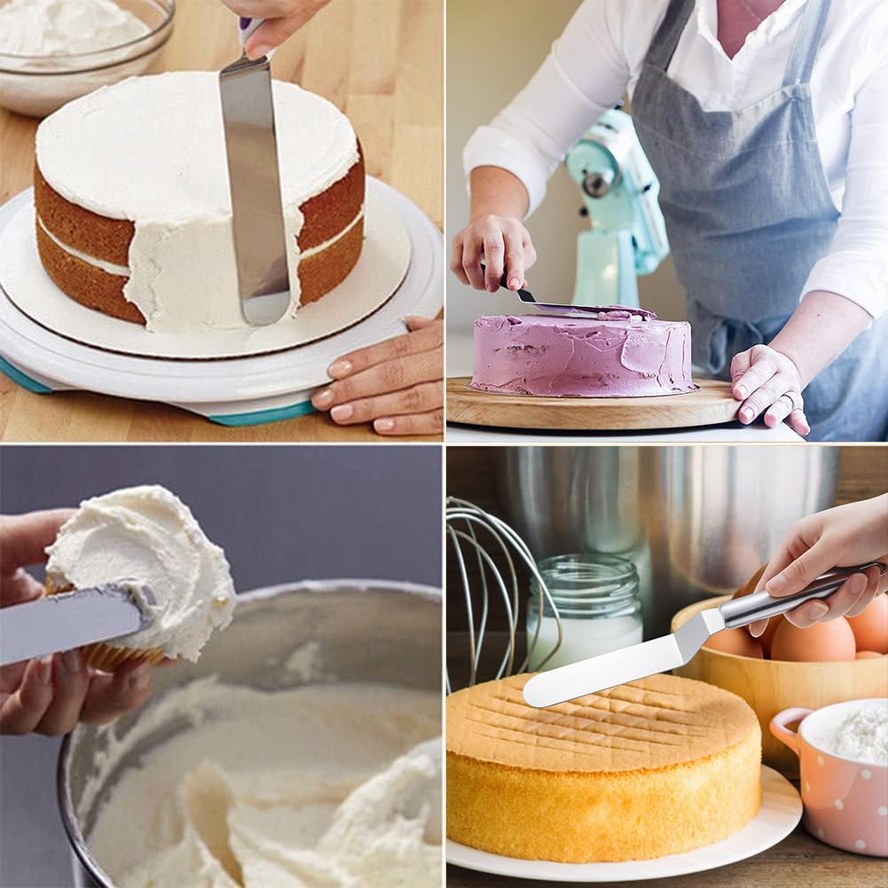 Set De Spatules à Glaçage Polyvalentes En Acier Inoxydable Parfait Pour