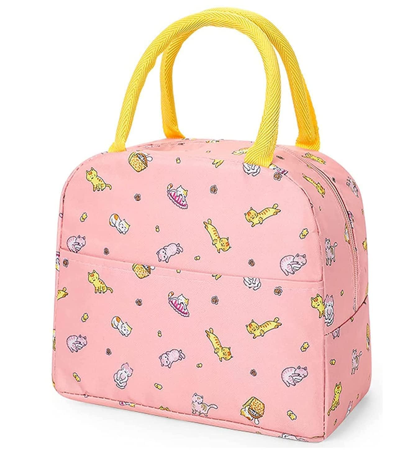 FOMQUAZLI Portable Lunch Bag Insulated Canvas Tote Travel Tiffin Bag Thermal Food Canvas Insulated Cooler Bags Thermal Food Picnic Lunch Bags Kids for School, College and Office (Cutie Cat) (B0CP15G139) Amazon Price History, Amazon Price Tracker