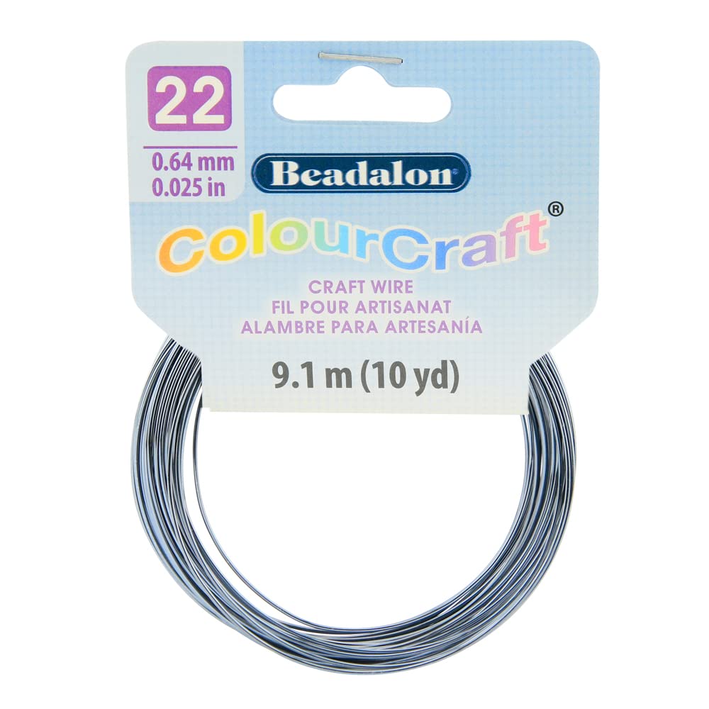 Beadalon ColourCraft Wire 22ga Grey SP 10yd