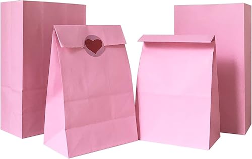 Miniatura 9 de Artseen Bolsas de papel de recuerdo de fiesta para celebración de fiestas, bolsas de papel tratadas de 5.10 x 3.10 x 9.4 pulgadas (24 unidades)