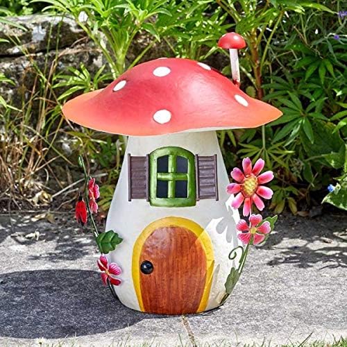 Garden Mile® Novelty Garden Ornaments Waterproof Fairy House Outdoor Decoration Fun Metal Hand