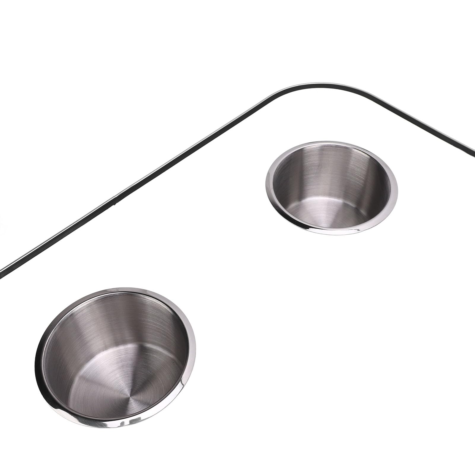 Ausla Plateau de Table pour Camping-Car en Bois Massif avec Porte-gobelets, Finition Lisse 800 X 400 Mm pour Camping-Cars, Bateaux, Yachts et Remorques (White)