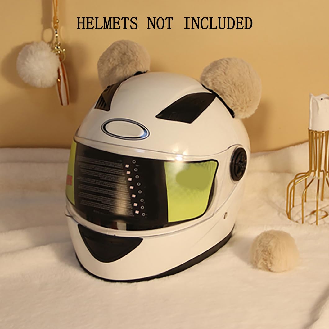 2 Paia Orecchie Da Gatto Per Casco Moto - Decorazione Adesiva Per Elmetti, Corna Divertenti - Foto 7