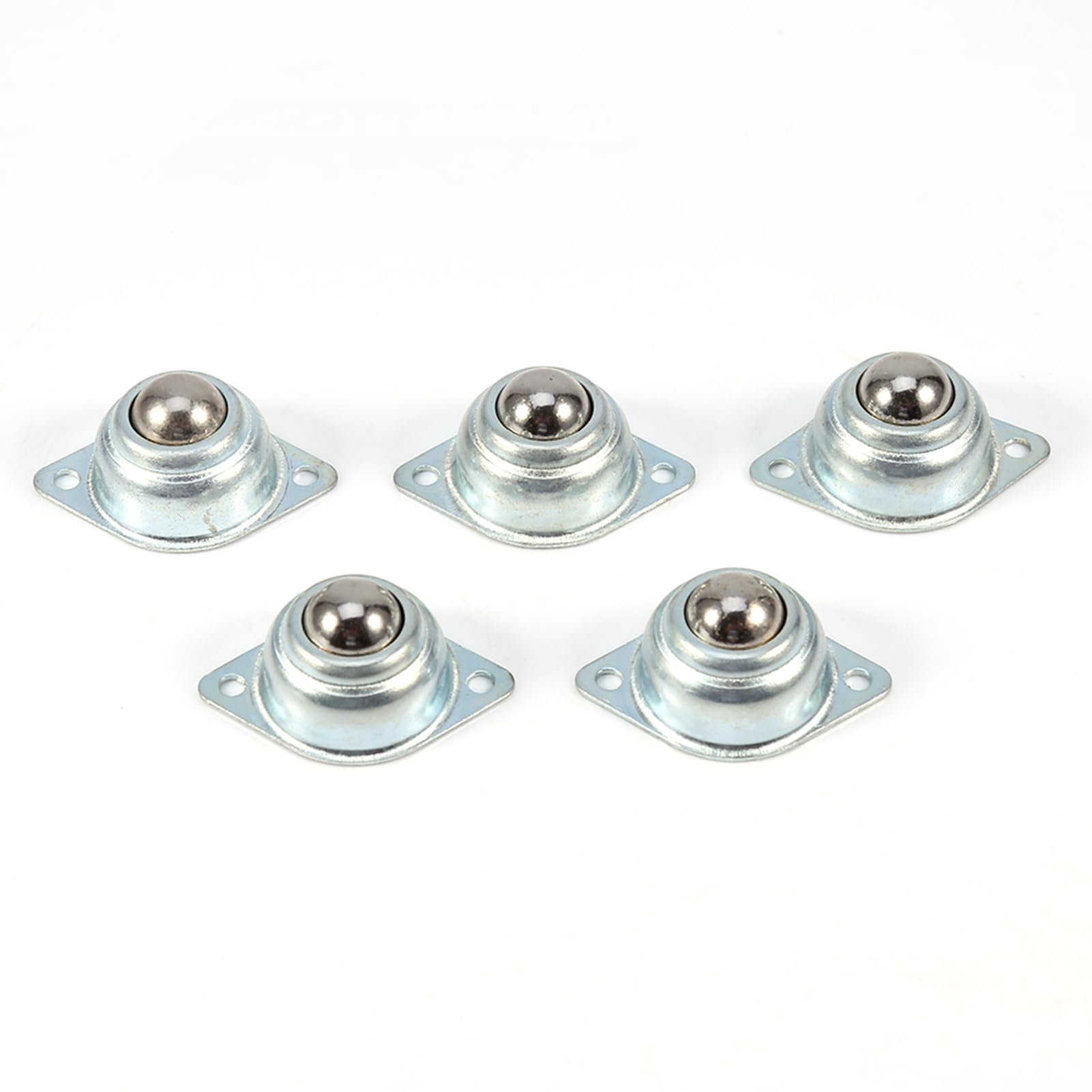 Respicefinem Turntable Bearings Roller Stand Conveyor 13. 0×8. 0×3. 0 Pcs Metal Iron Steel Transfer Bearing Roller Mounted 2 Holes Roller Stand Conveyor Zinc Plating