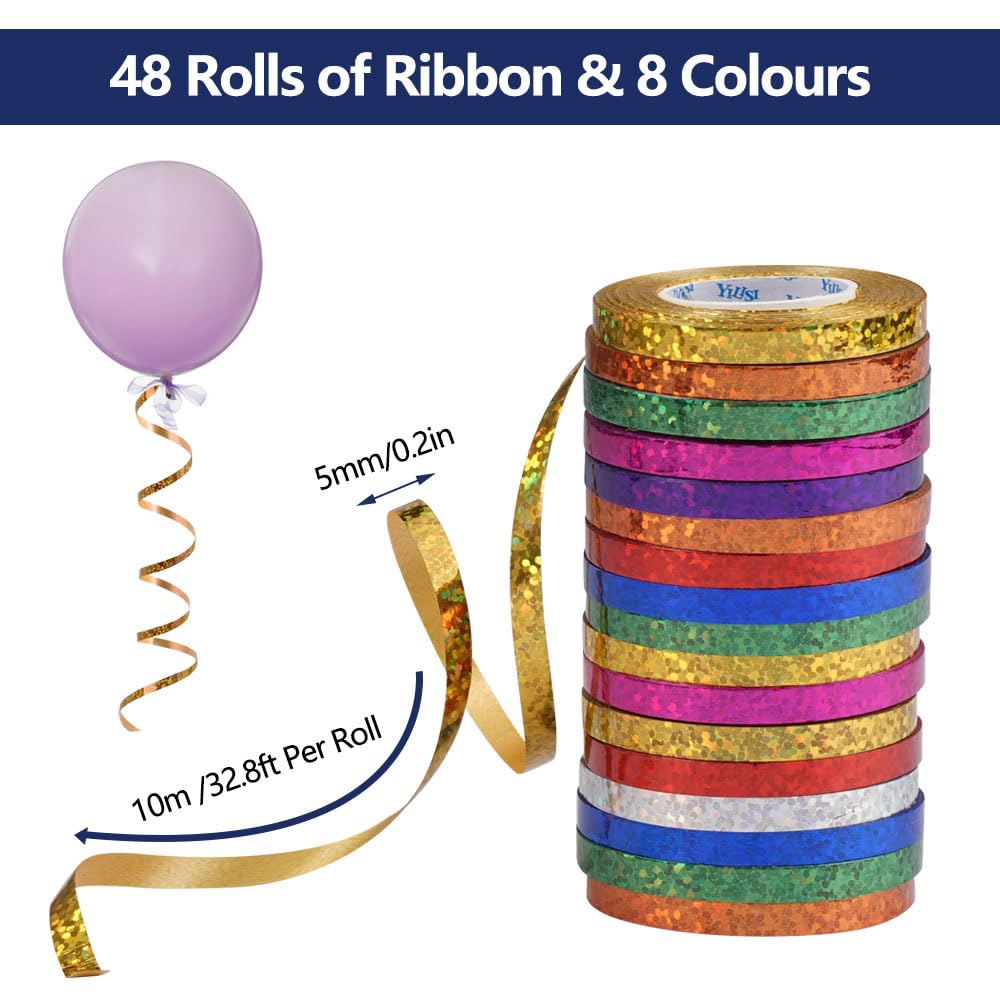 12 Colori Nastro di Raso, Nastro in Tessuto per Fai da Te Arte e Artigianato, Confezioni Regalo, Palloncini, Fiocchi, Decorazione di Cerimonia Nuziale, 6mm x 22m