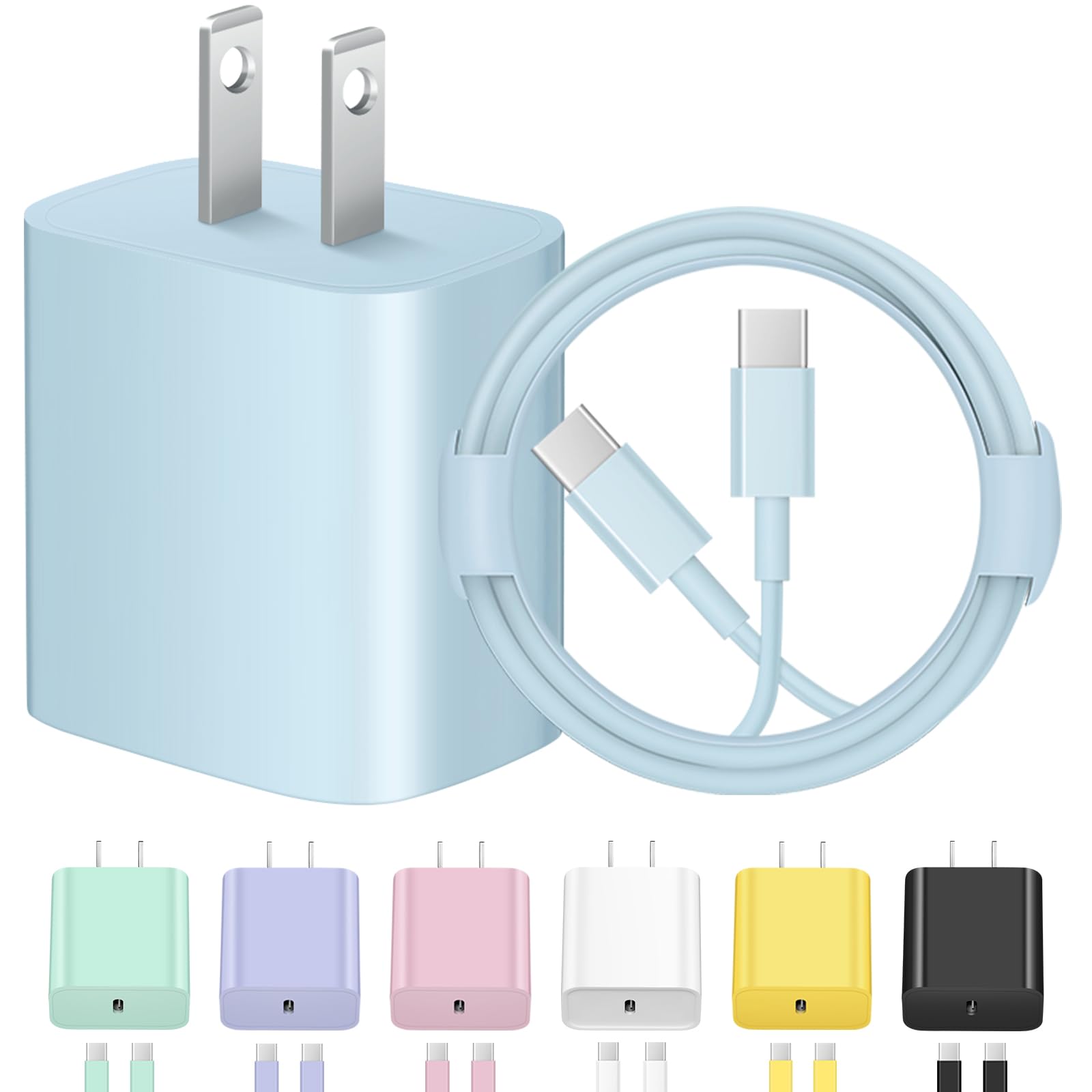 Amazon.com: iPhone 17 16 15 Fast Charging USBC Charger Block Type
