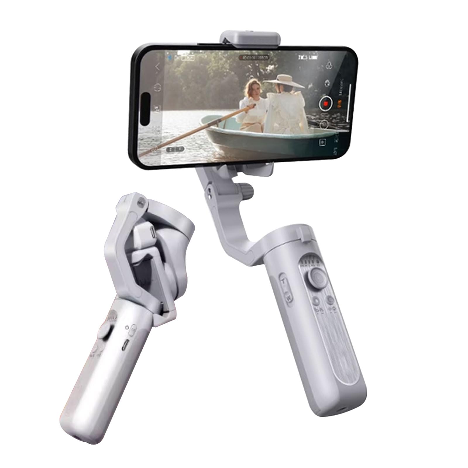 Stabilisateur de cardan, trépied pour perche à selfie avec lumière de remplissage, stabilisateur de cardan à 3 axes pour smartphone, téléphone, appareil photo, stabilisateur pour enregistrement vidéo