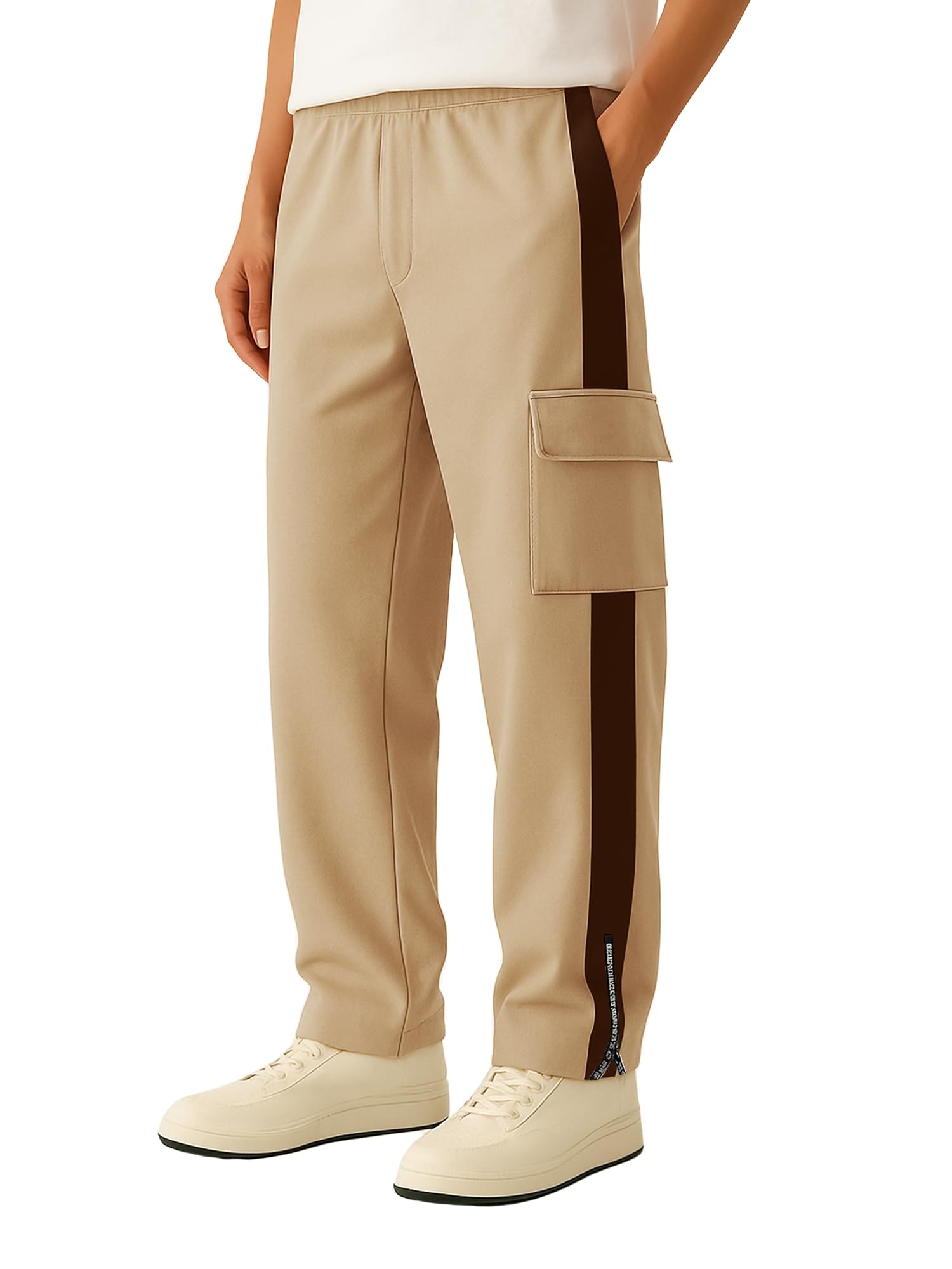 jump cuts || Mens || Zipper Bootcut || Colorblock || Polyester || Cargo-picture-17