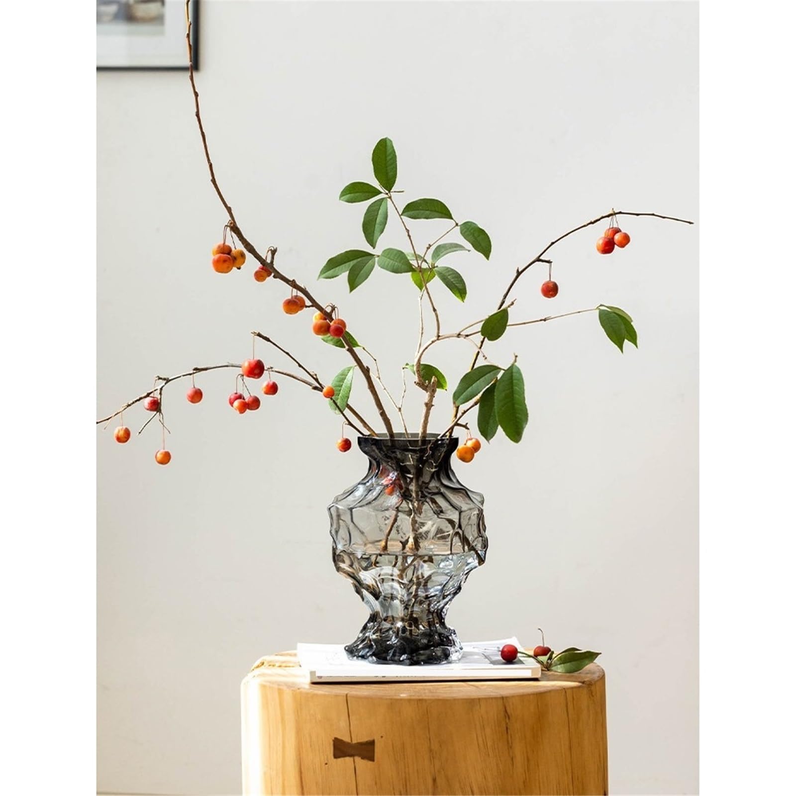 Vase créatif en Verre Transparent, Dispositif d'arrangement de Fleurs Décoration d'intérieur