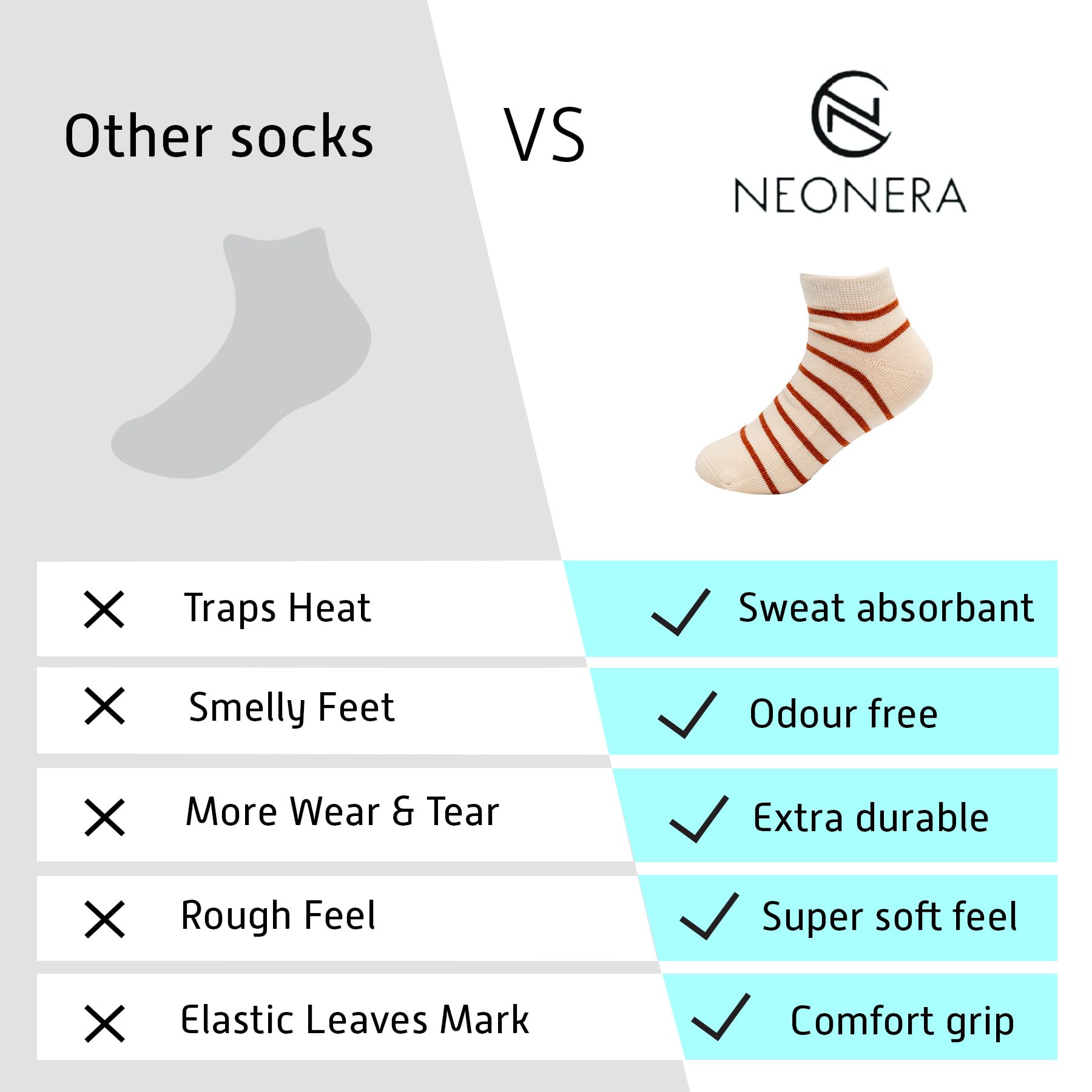 NEONERA Ankle Socks Pack of 7 for Kids | Winter Socks for Boys 4 to 9 Years | Soft Organic Cotton Kids Socks | Anti-Odour, Stretchable, Breathable & Comfortable Design | School & Everyday Wear Socks 4