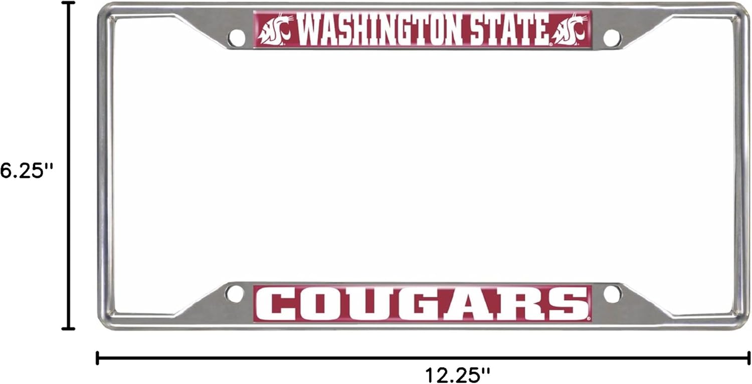 FANMATS NCAA Chrome Metal License Plate Frame