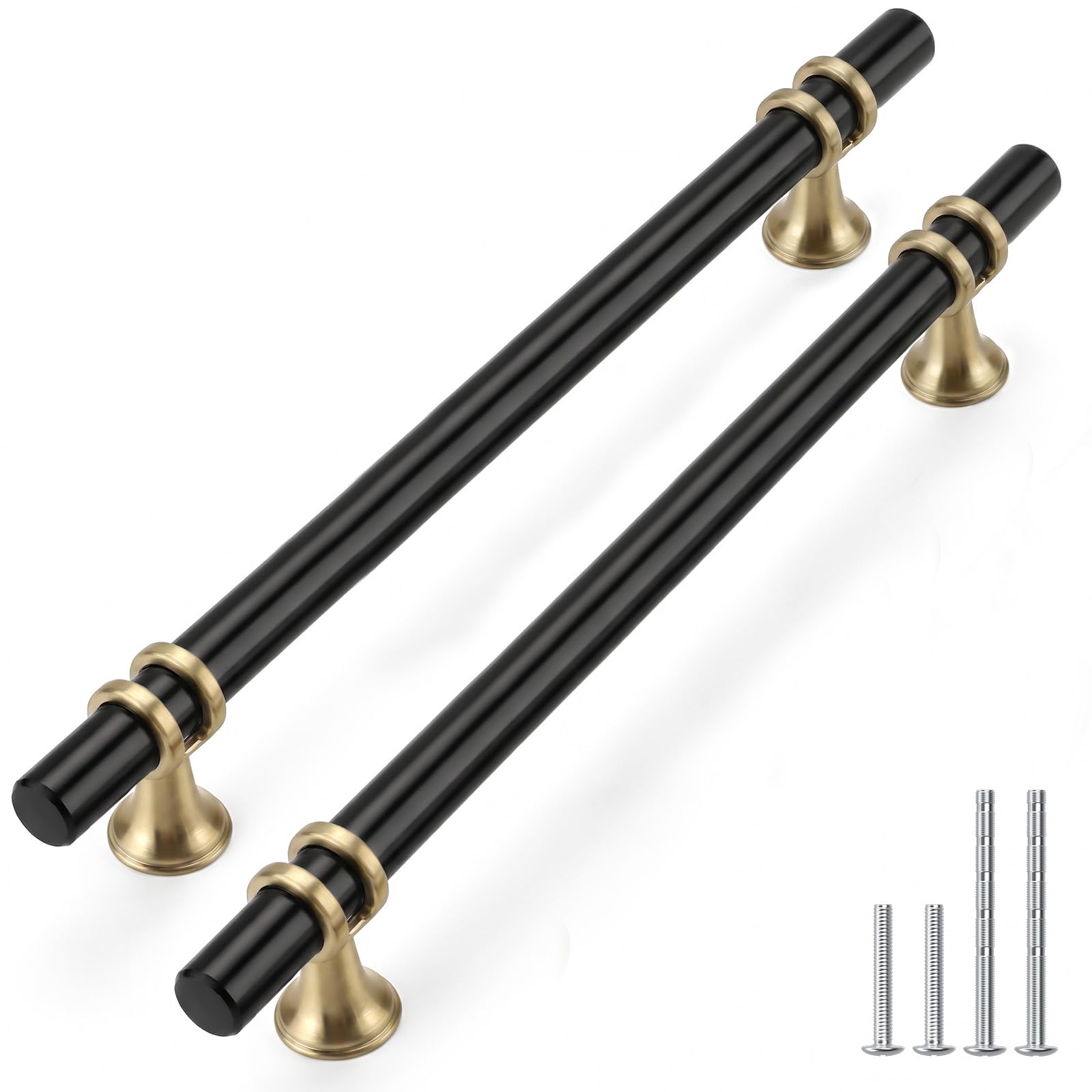 Rergy 10 Pack 3 Inch Hole Center Brushed Nickel and Gold Cabinet Pulls — Amazon image 18