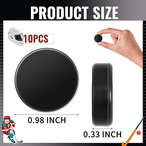 Miniatura 2 de Liliful 0.98 x 0.33 Inch Mini Hockey Pucks for Tables Game Small Replacement Pucks Hockey Accessories for Kids Adults Fun Entertainment Equipment