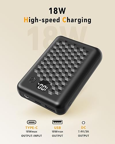 Miniatura 2 de MNZZ Cargador de batería portátil con capacidad de batería recargable de 7.4 V 14000 mAh para chaquetas calentadas de grafeno, chalecos calentados