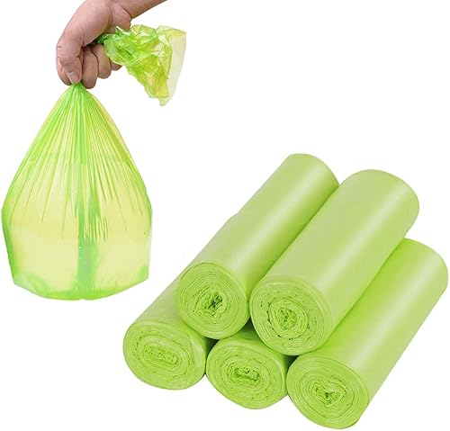 Miniatura 4 de Bolsas de basura biodegradables, bolsas de basura biodegradables de 4 a 6 galones, bolsas de basura degradables, bolsas compostables, bolsas de