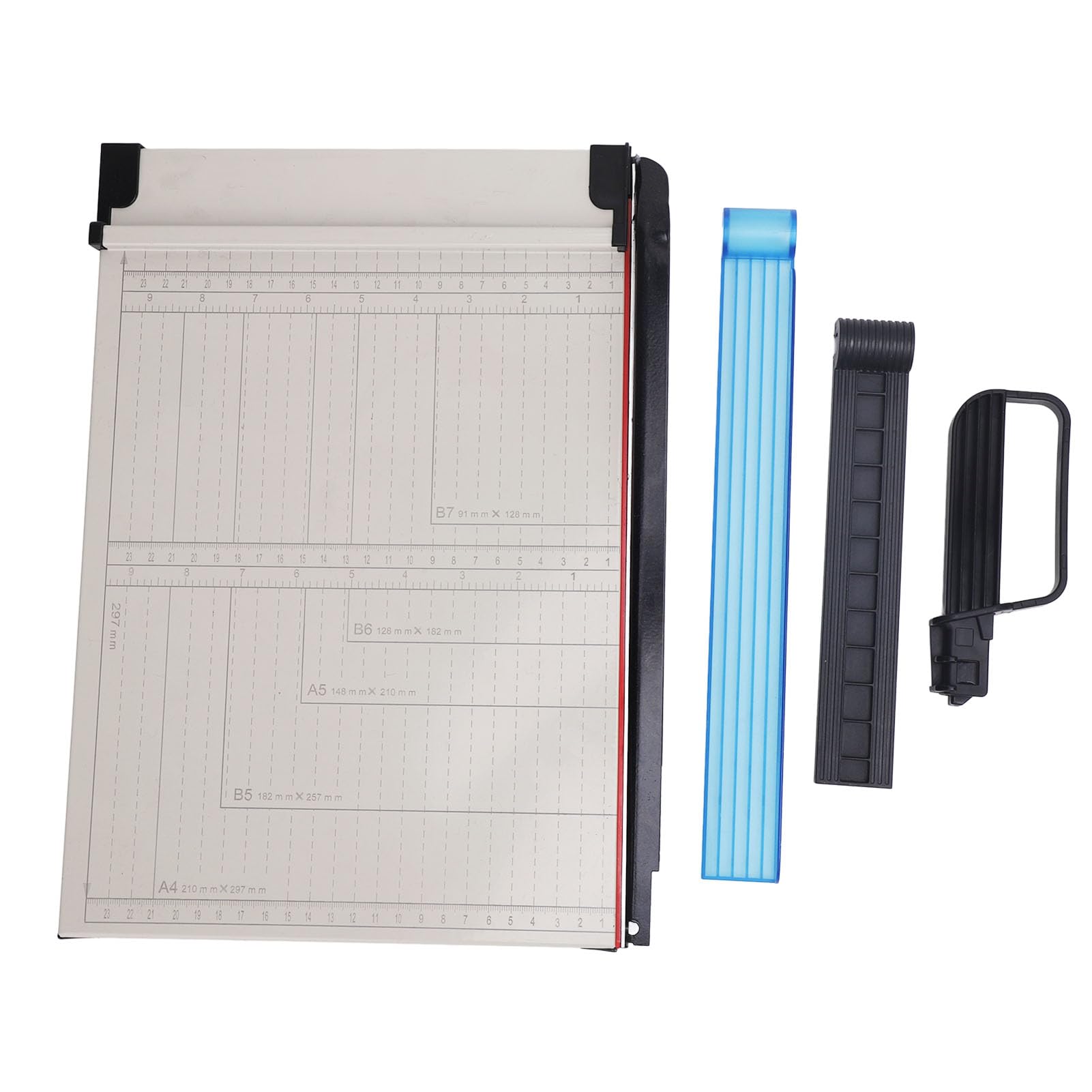 Taglierina manuale, taglierina da tavolo con lama in acciaio incisiva, strumento di taglio accurato per foto, cartoline, etichette, area di taglio 320 x 250 mm, include 3