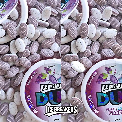 Ice Breakers Duo Grape Cool Mints, 1.30 Ounce