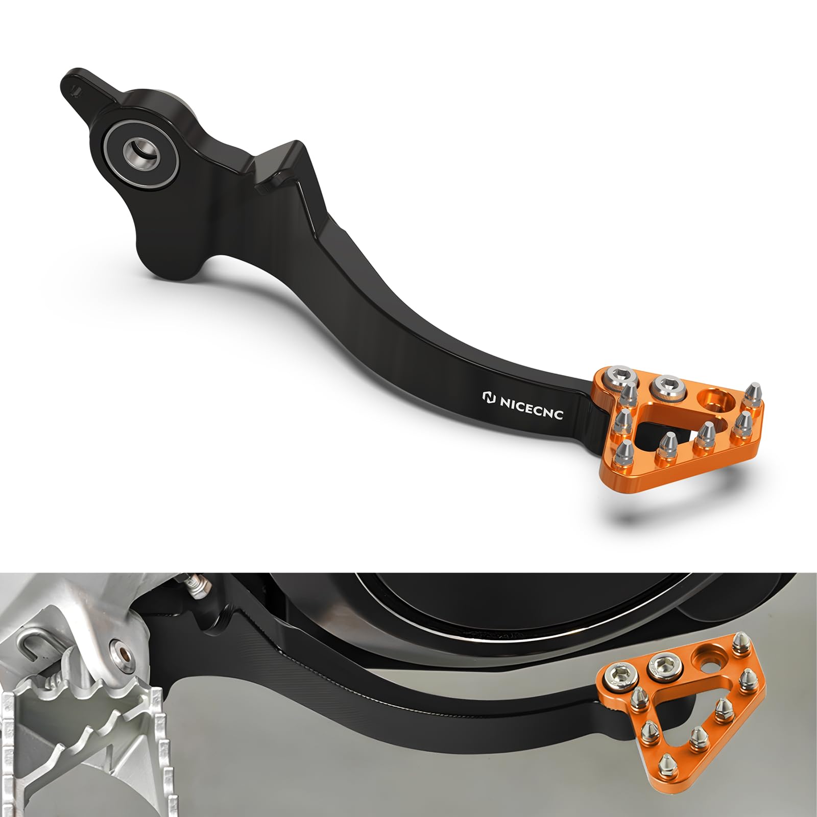 Amazon.com: NICECNC Black and Orange CNC Motorcycle Brake Lever