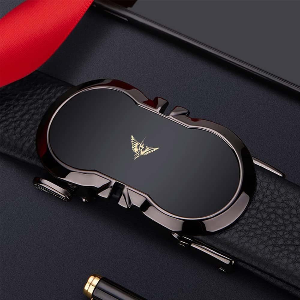 VANNANBA ラチェットベルト メンズ レディース ファッション 自動バックル ウエストベルト ギフトボックス付き US サイズ