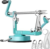 Vista 8 de Cortador de manzana con cuchillas de acero inoxidable y potente base de succión para manzanas, peras, papas (gris)