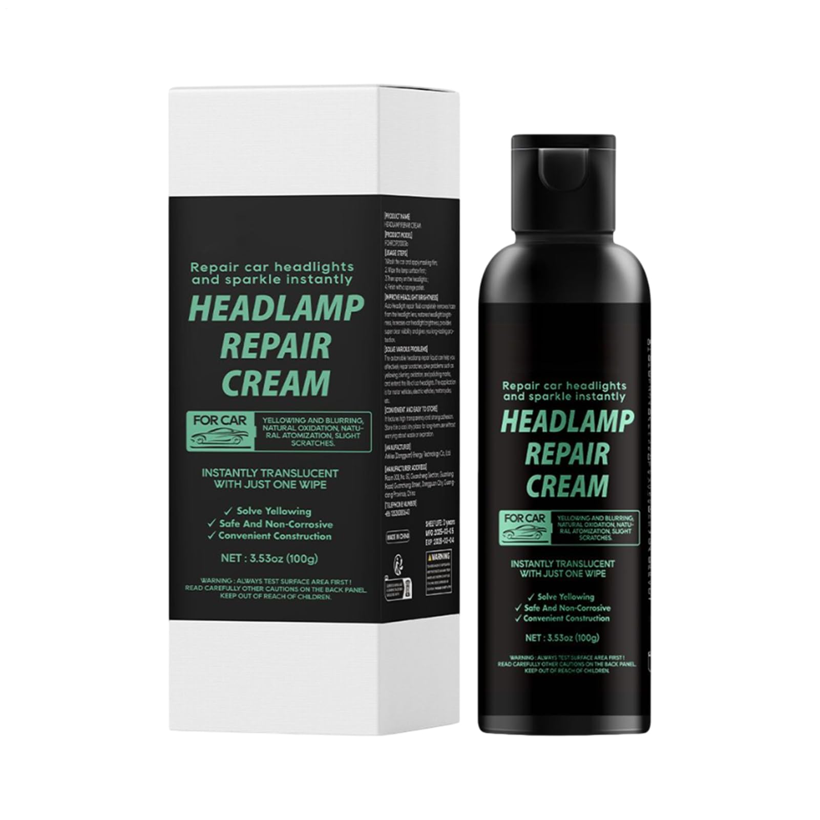 Auto Headlamp Repair Cream | UV Resistant Multifunctional Headlight Repair Lotion for Vehicle Truck Automotive,Professional Headlight Repair Lotion for Long-Lasting UV and Weather Resistance-image-20