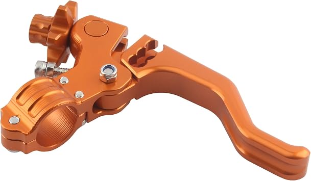 Universal Motorcycle CNC Short Stunt Clutch Lever,7/8" 22mm HandlebarCable Clutch Lever for Street Sport Dirt Bike Pit Mini Bikes Scooter ATVOrange