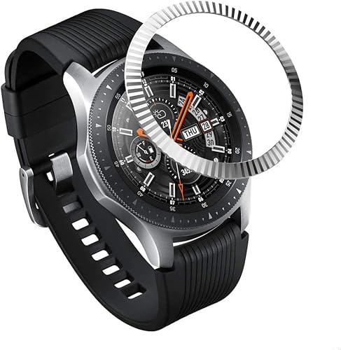 AISPORTS Anillo de bisel compatible con Samsung Galaxy Watch 1.811 in bisel Loop cubierta adhesiva anti arañazos acero inoxidable bisel metal bisel AISPORTS Anillo de bisel compatible con Samsung Galaxy Watch 1.811 in bisel Loop cubierta adhesiva anti arañazos acero inoxidable bisel metal bisel