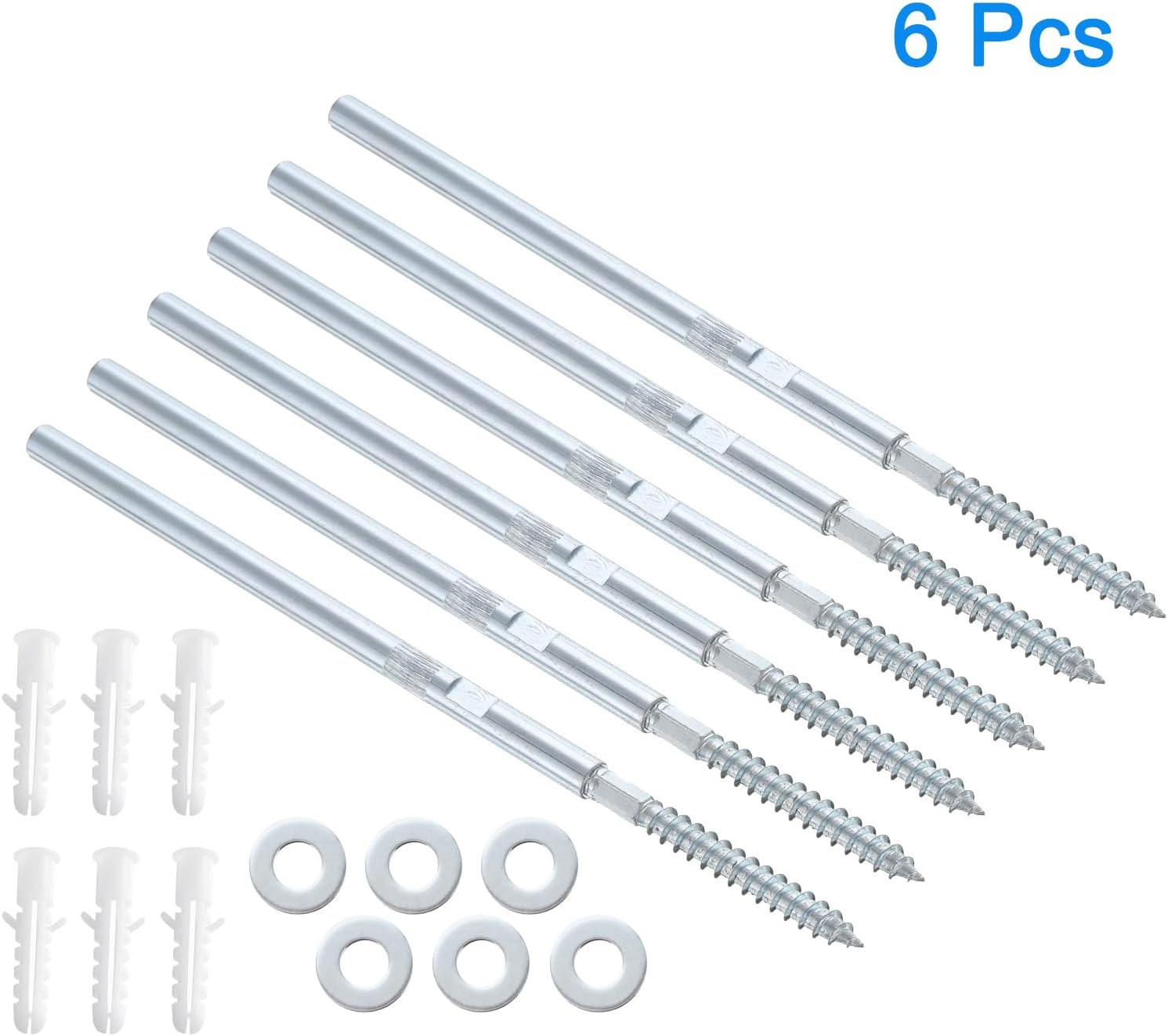 uxcell 6 Pcs Floating Shelf Brackets Metal Hidden Shelf Support Brackets 8 x 300mm(0.3 x 11.8 Inch) Invisible Shelf Brackets with Screws for Floating Wood Shelves