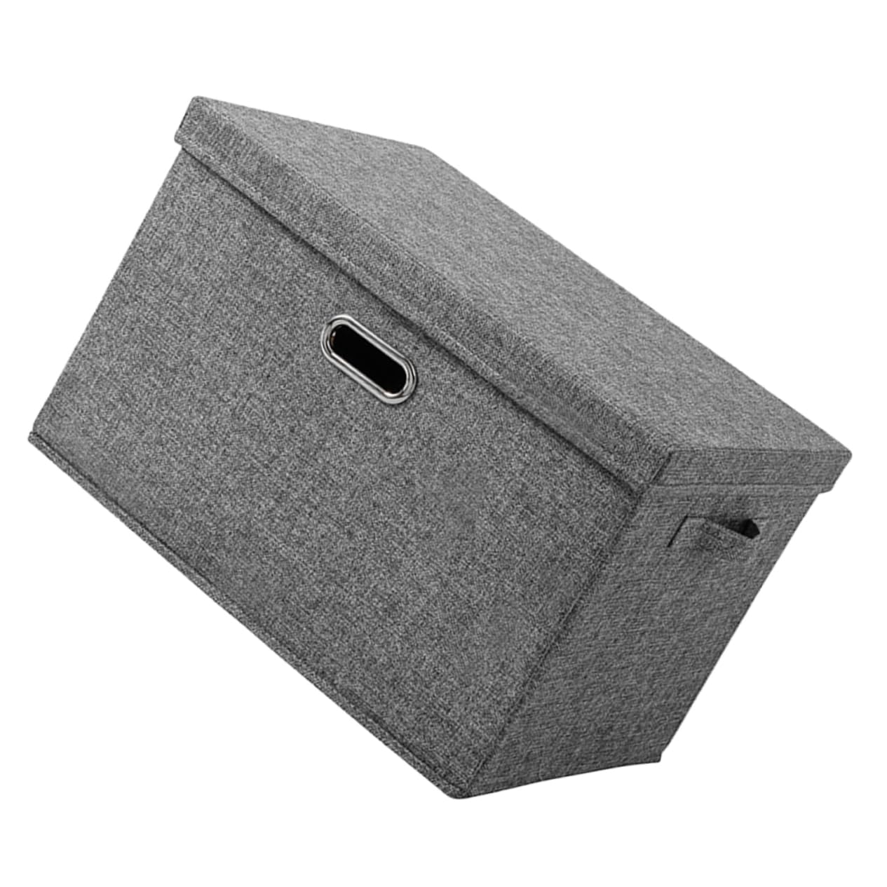 Bac de rangement en tissu pour draps et linge dans la chambre adulte