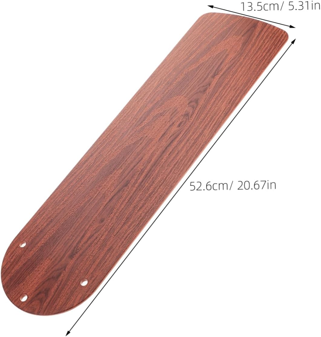 Replacement Ceiling Fan Blades Walnut Grain Sturdy Plastic Fan Leaves for Living Bedroom Dining