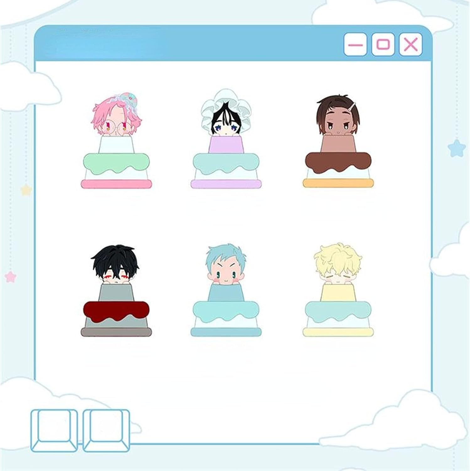 Anime Blind Box, Cute Alien Stage Baby Series Mechanical Keycaps Blind Box Figure, Collectable PVC Figure for Birthday Gifts - Image 2