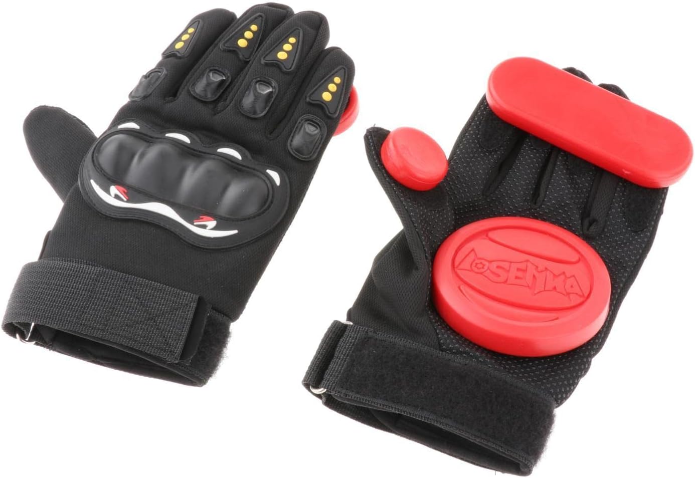 Downhill Skateboard Gloves Longboard Gloves Skate Accessories, Red