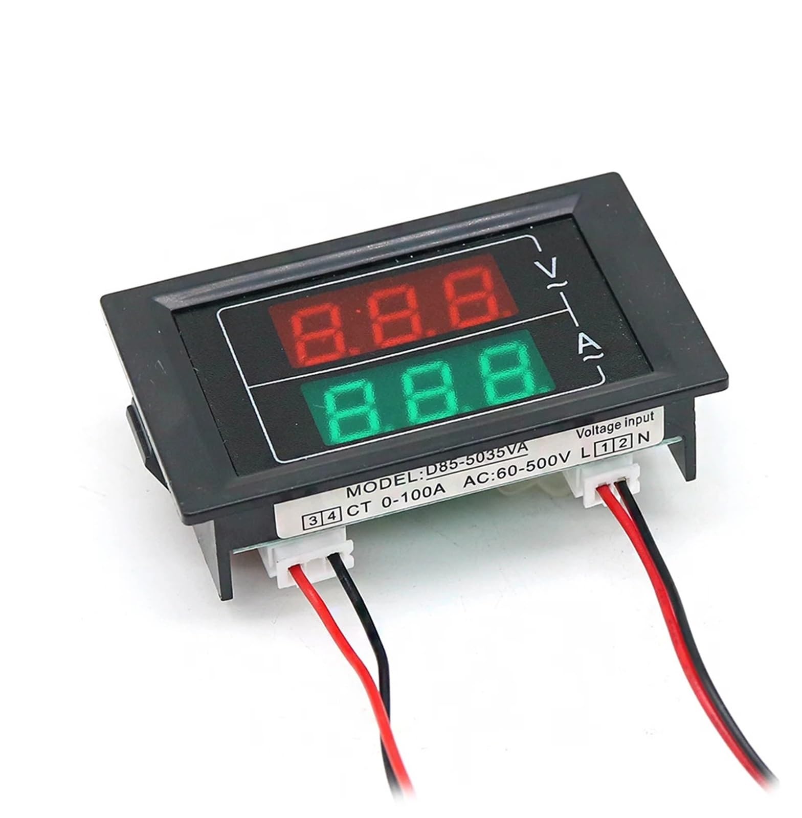 D85-5035VA LCD Podwójny cyfrowy panel wyświetlacza AC 0,01A-100A Tester AC60-500V Wbudowany tester 1 szt