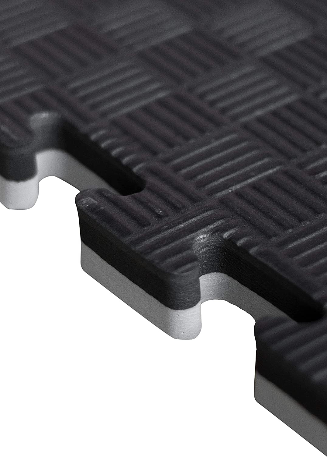 Tatami Puzzle 100x100x4 cm Set 10 Pezzi Nero/Grigio | Pavimento Palestra Antitrauma per MMA, Judo e Arti Marziali
