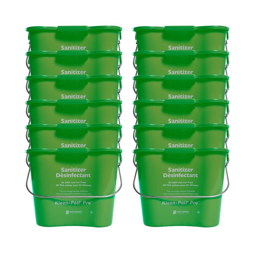 Seau de nettoyage de cuisine Kleen-Pail Pro vert pour conciergerie et restaurant