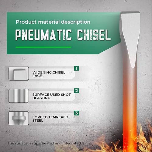 Miniatura 2 de Monkey King Bar -Cincel neumático 34" ancho largo 18" - 0.401 pulgadas vástago martillos neumáticos Bits para martillo neumático