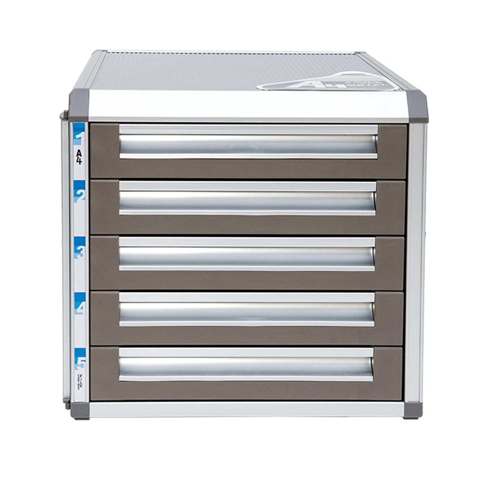 ASerZenith Desktop Storage Box, Office Desk Stationery Expansion File Organizer Drawer Lockable for A4 Paper Magazines Files Documents