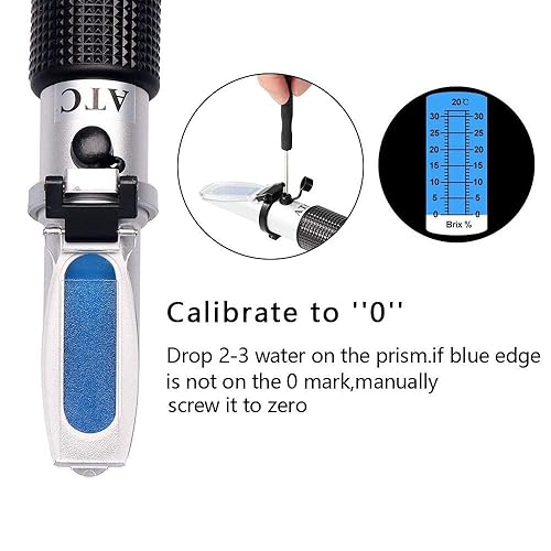 Miniatura 8 de SMARTSMITH Beerbrew Brix - Refractómetro para hierba de cerveza casera, compensación automática de temperatura de doble escala SMARTSMITH 0-32%