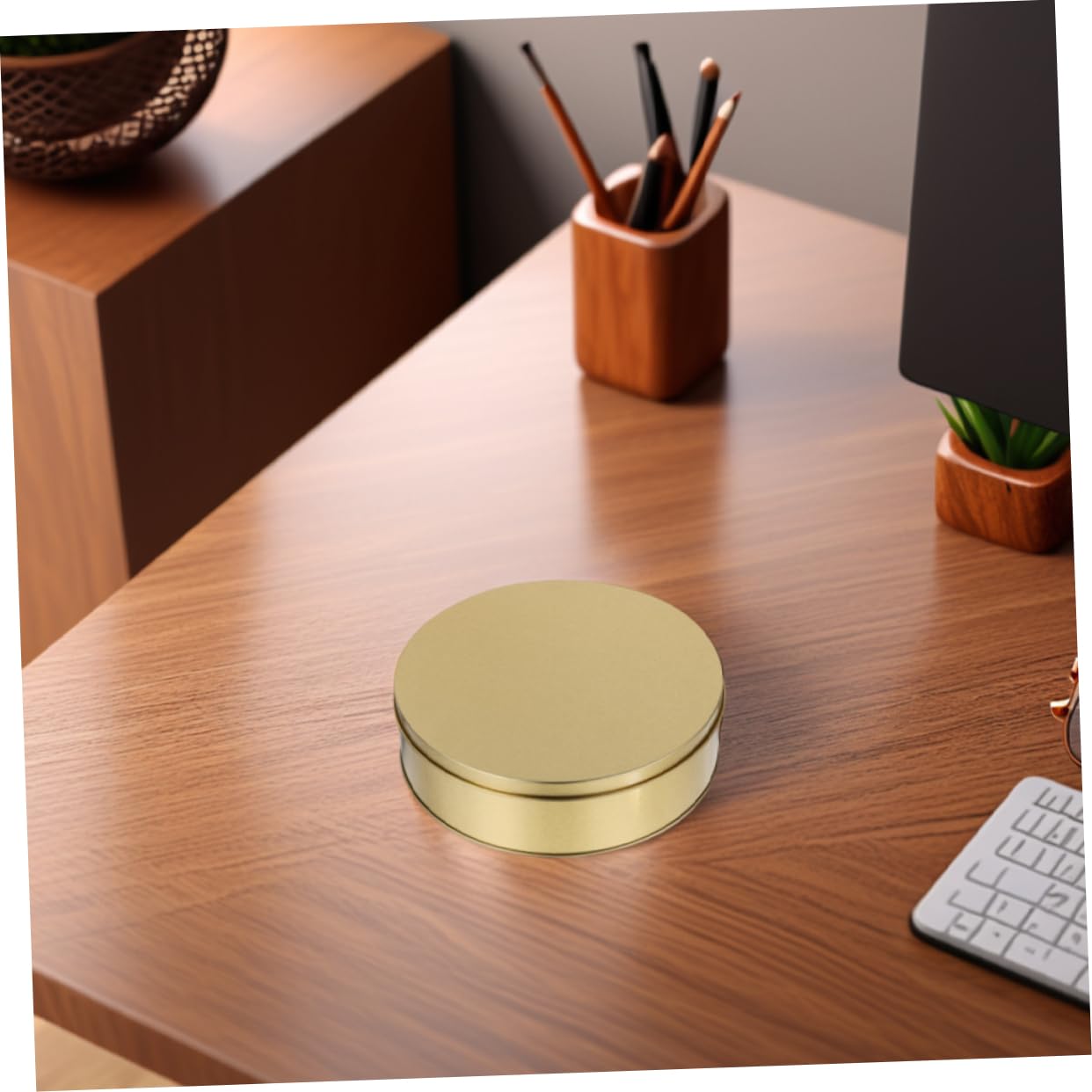 GLEAVI 4pièces Boîtes Décoratives Avec Couvercles Contenants Ronds Métal Pour Biscuits Bonbons Et Collations Bocaux Rechargeables