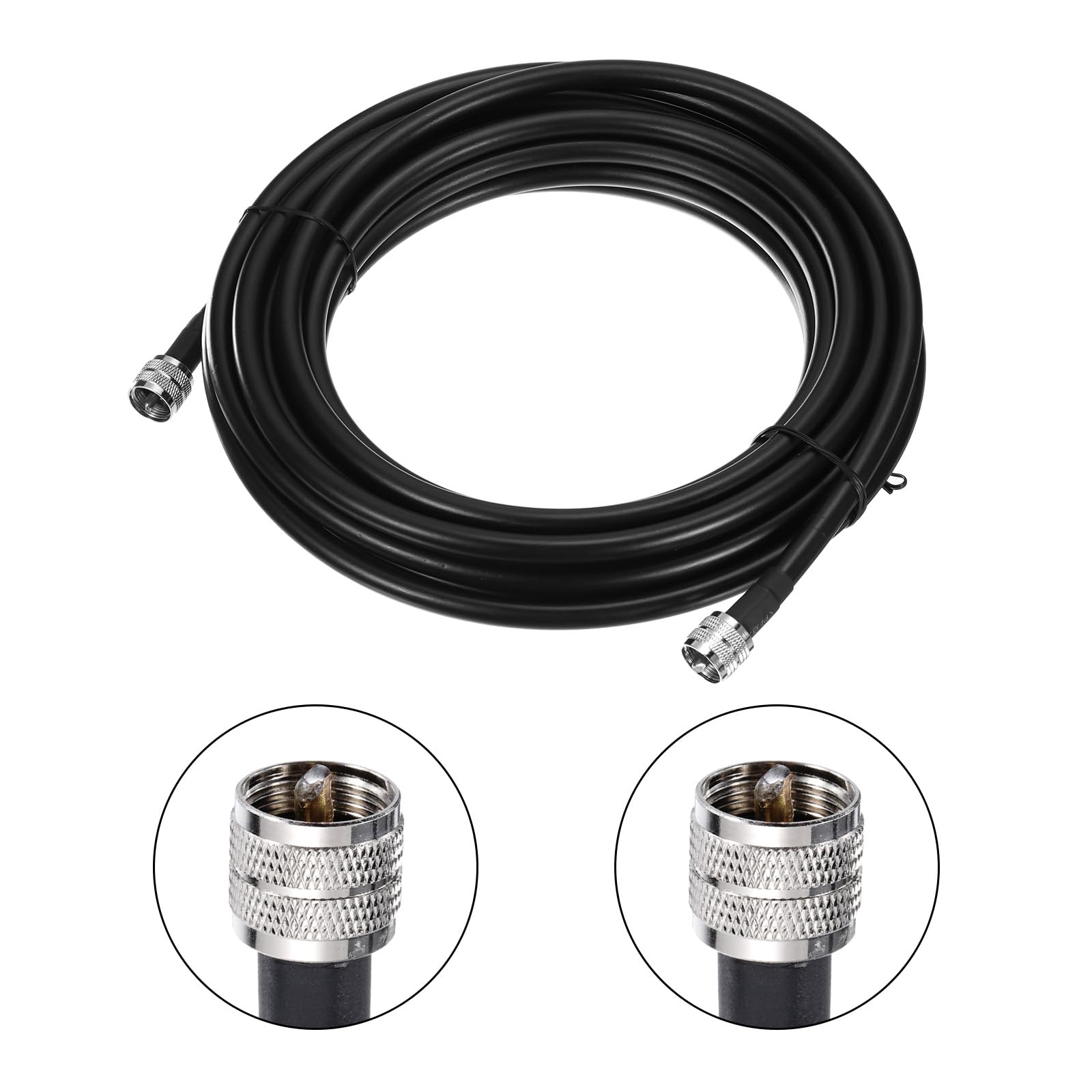 QUARKZMAN UHF Macho PL-259 a UHF Macho PL-259 Baja Pérdida RG213 Coaxial Puente Cable 18M/59Pies