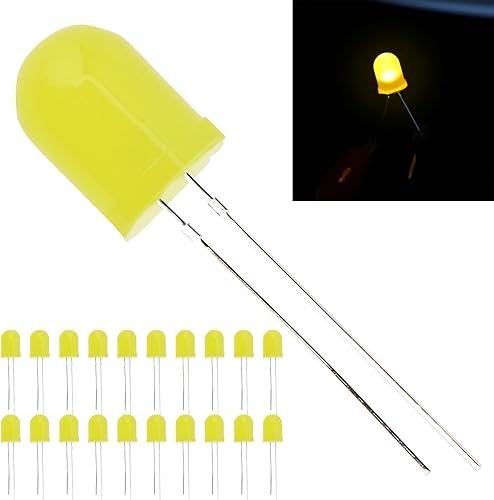 Miniatura 3 de RTNLIT Surtido de luces de diodo LED de 0.394 in, 5 colores x 20 unidades de diodos difusos F10 que emiten lámpara de bombilla de iluminación