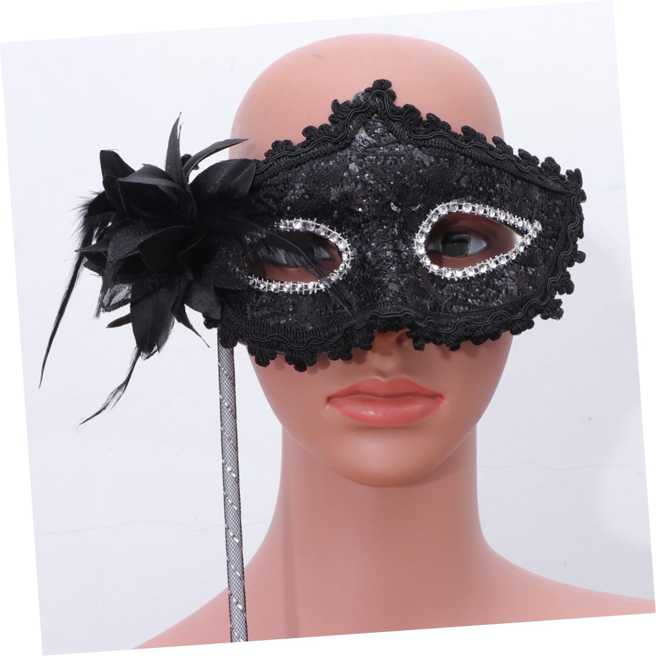 BESPORTBLE 3 pièces Masque Mascarade Noir Dentelle à Main pour Halloween Femme et Fille et Élégant pour Carnaval Bal Costumé et Photographies Festives