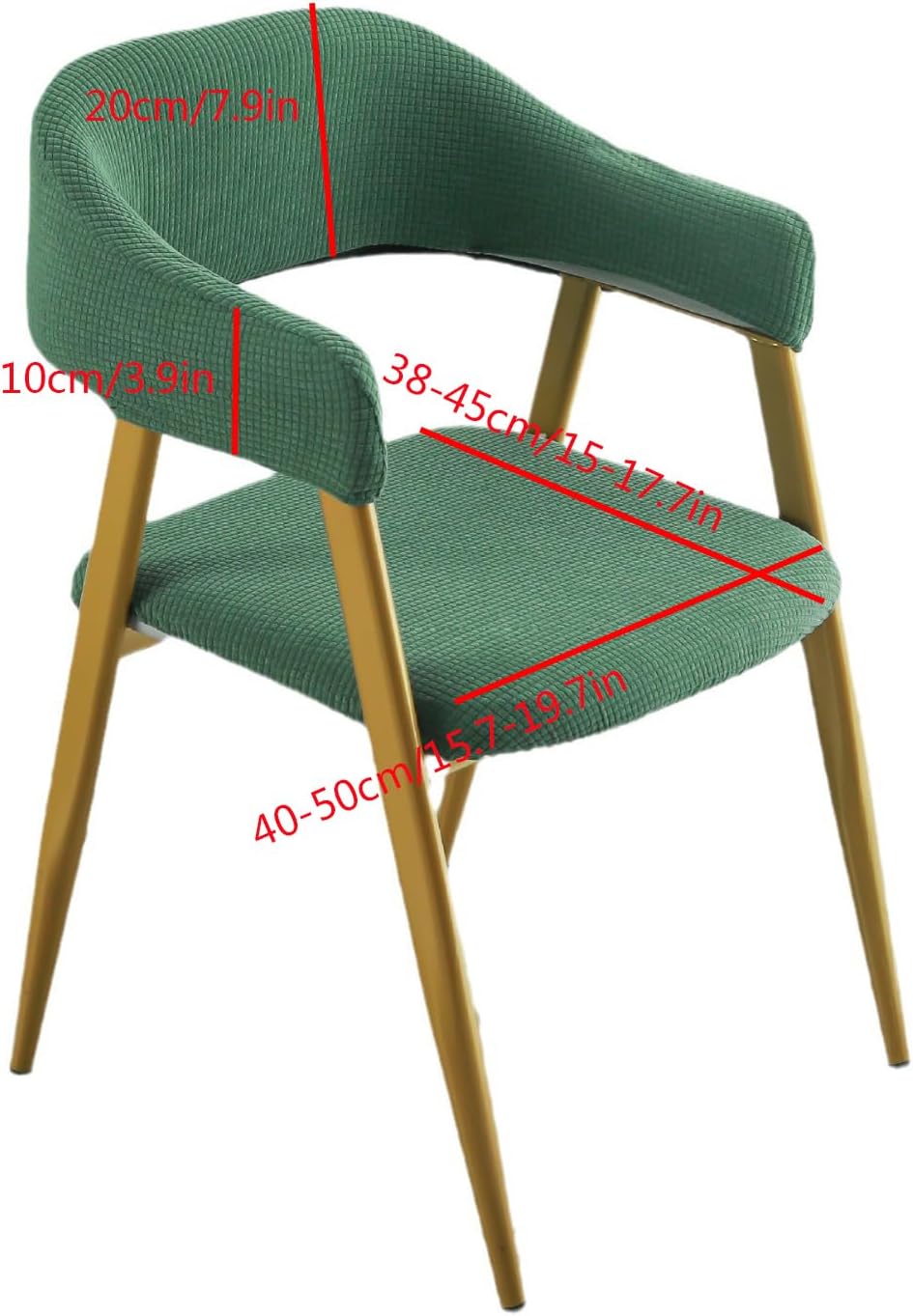 Split Kitchen Chair Seat Cover with Arms Set of 4/2, 2 Piece Chair Covers Chair Slipcovers for Living Room Armchair, Stretch Dining Chair Cover with Arms, Arm Chair Protector Covers,J,4PCS