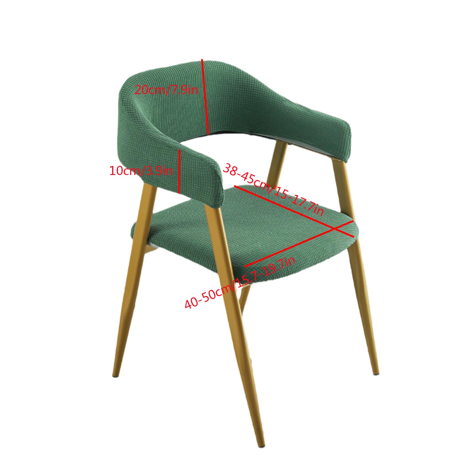 Diviser Housse de Chaise Fauteuil Salle à Manger Lot de 4/2, 2 Pièce Housse pour Chaise avec Accoudoir de Salle à Manger, Épaisse Housse de Fauteuil de Cuisine avec Bas Élastique,G,4PCS