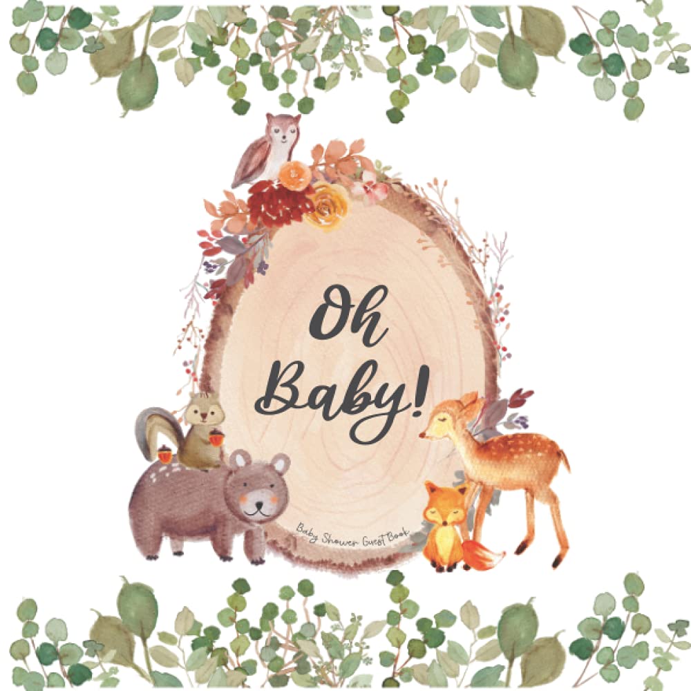 Oh Baby! Woodland Theme Baby Shower Guest Book